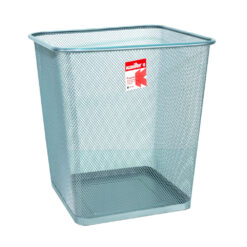 Papelera cuadrada grande - Plata