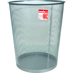 Papelera redonda grande - Plata